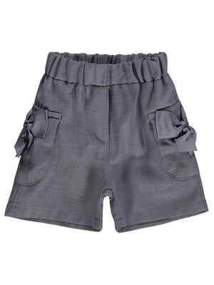 Civil Baby Cepli Fiyonklu 6-18 Ay Şort - Gri