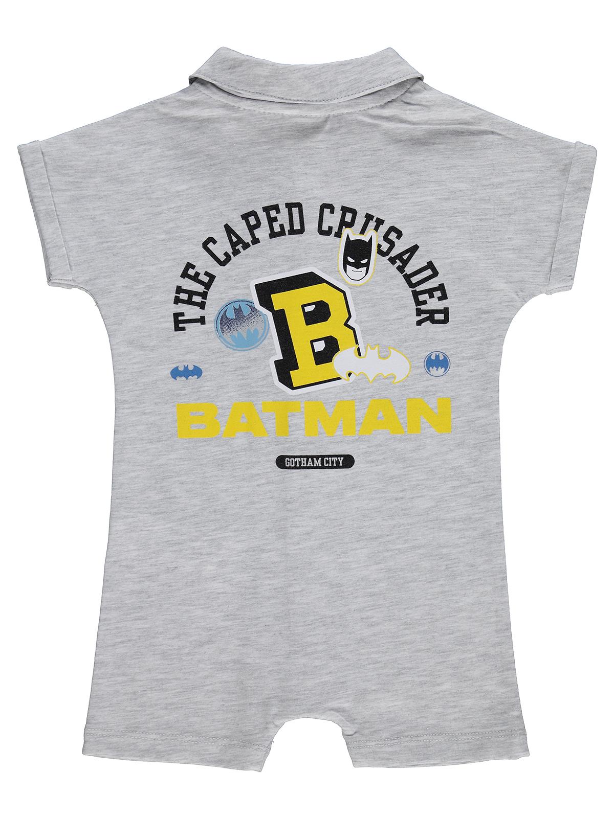 Civil Baby Batman Baskılı 6-18 Ay Tulum - Gri