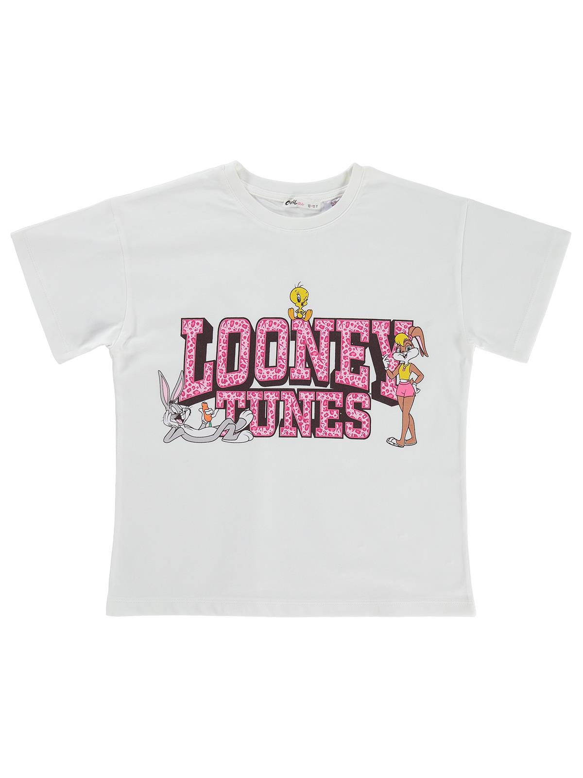 Looney Tunes 10-13 Yaş Tişört - Kırık Beyaz