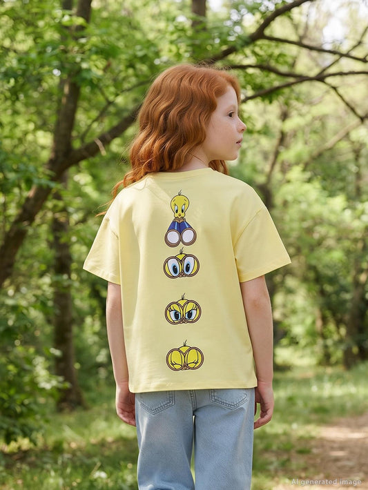 Tweety Kız Çocuk 6-9 Yaş Tişört - Sarı