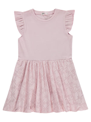 Civil Girls Balon 6-9 Yaş Elbise - Pembe