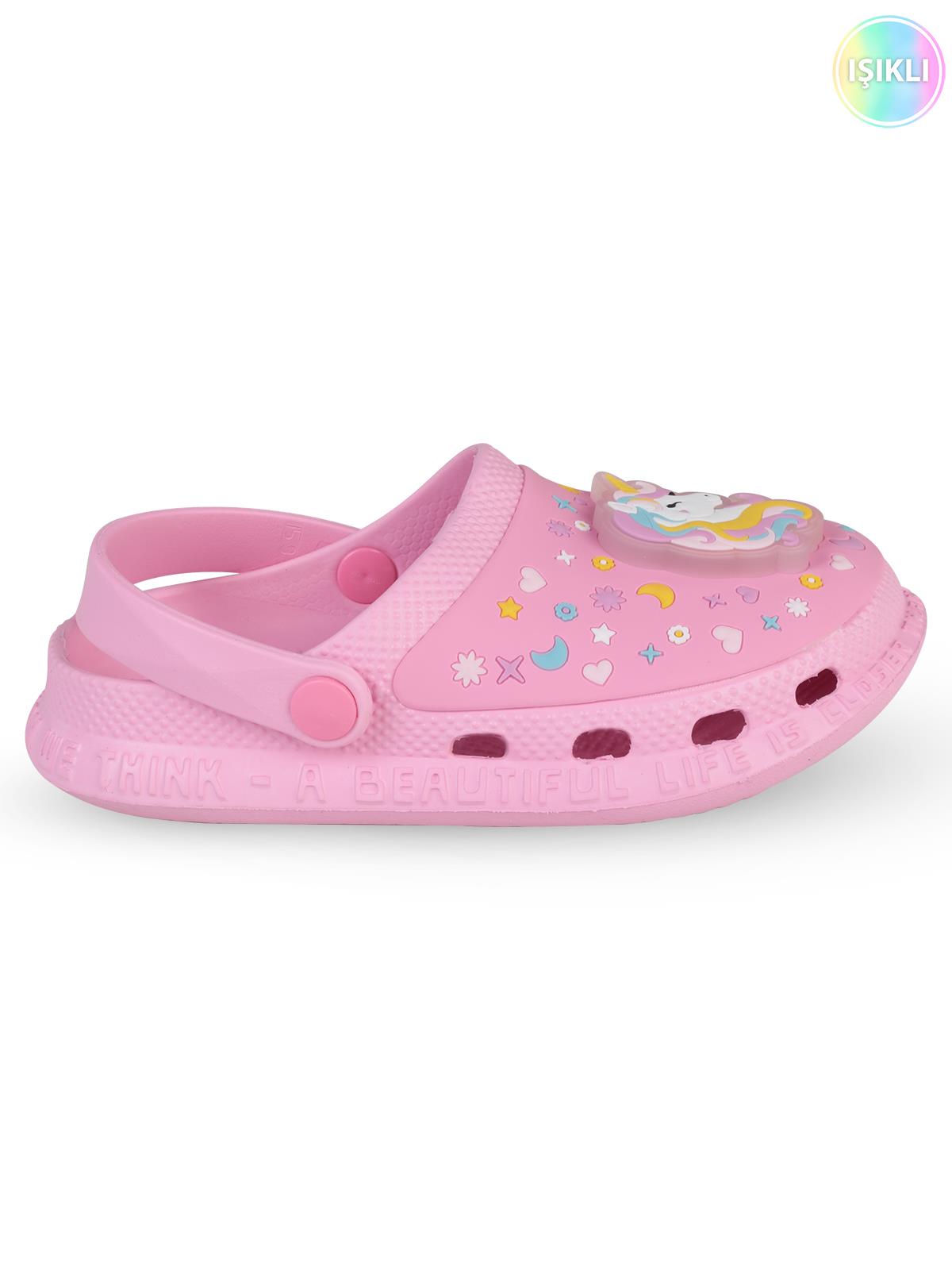 Civil Girls Patch Işıklı 30-33 Numara Terlik - Pembe