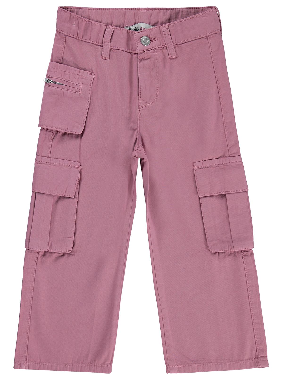 Civil Girls Üç Cepli Kargo 2-5 Yaş Pantolon - Pembe