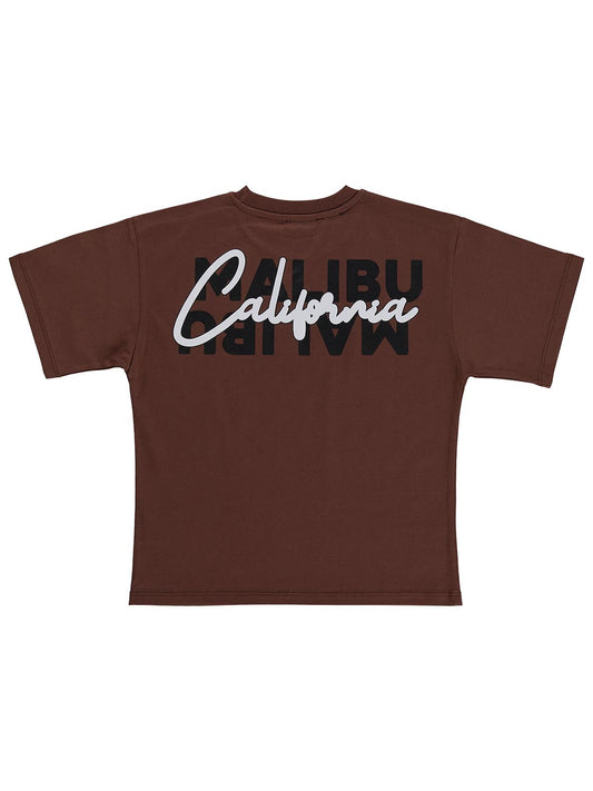 Civil Boys California Malıbu Baskılı 10-13 Yaş Tişört - Turuncu