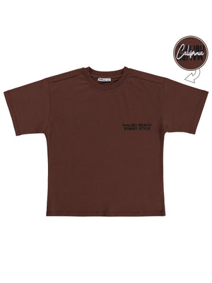 Civil Boys California Malıbu Baskılı 10-13 Yaş Tişört - Turuncu