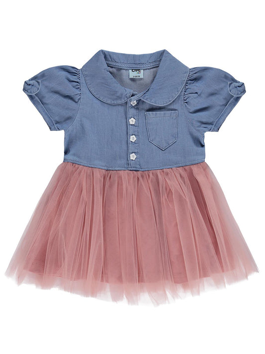 Civil Baby Tencel Tül 6-18 Ay Elbise - Mavi