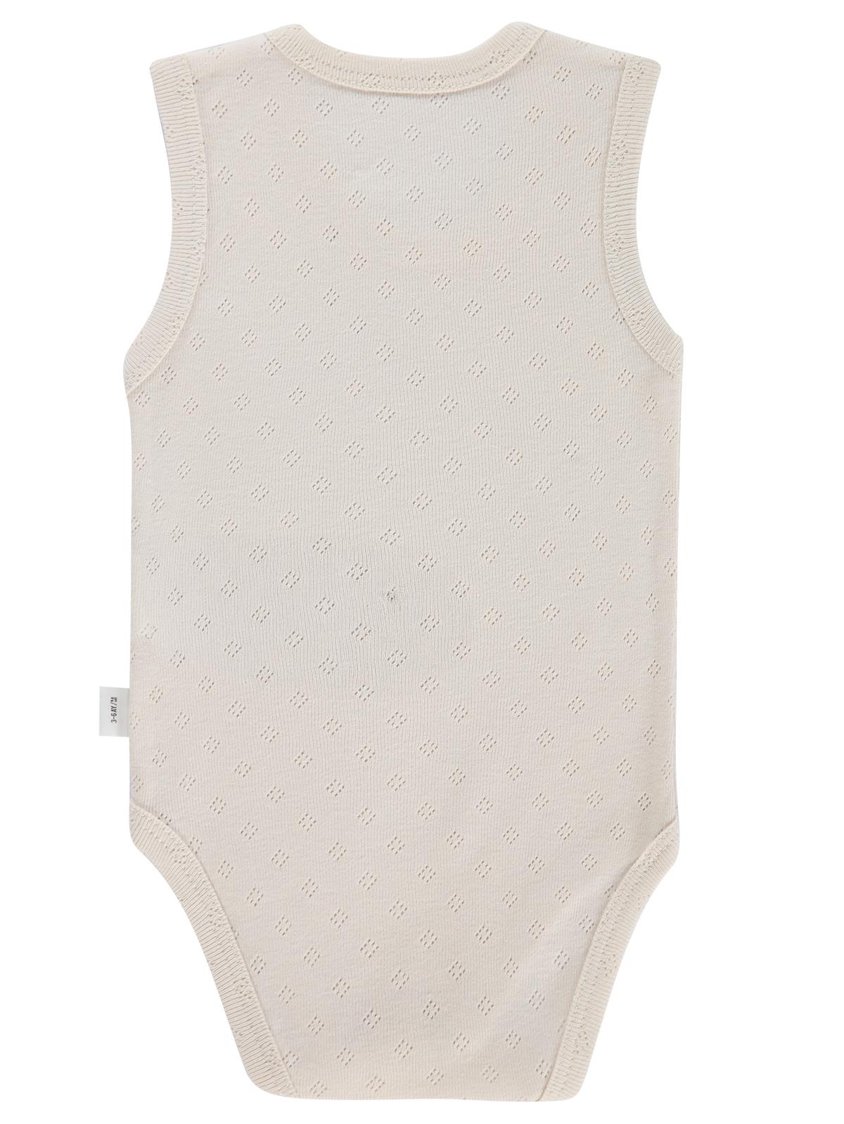 Civil Baby Jakarlı 3-36 Ay Çıtçıtlı Badi - Ekru