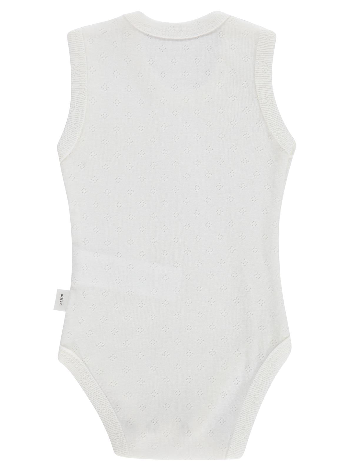 Civil Baby Jakarlı 3-36 Ay Çıtçıtlı Badi - Beyaz