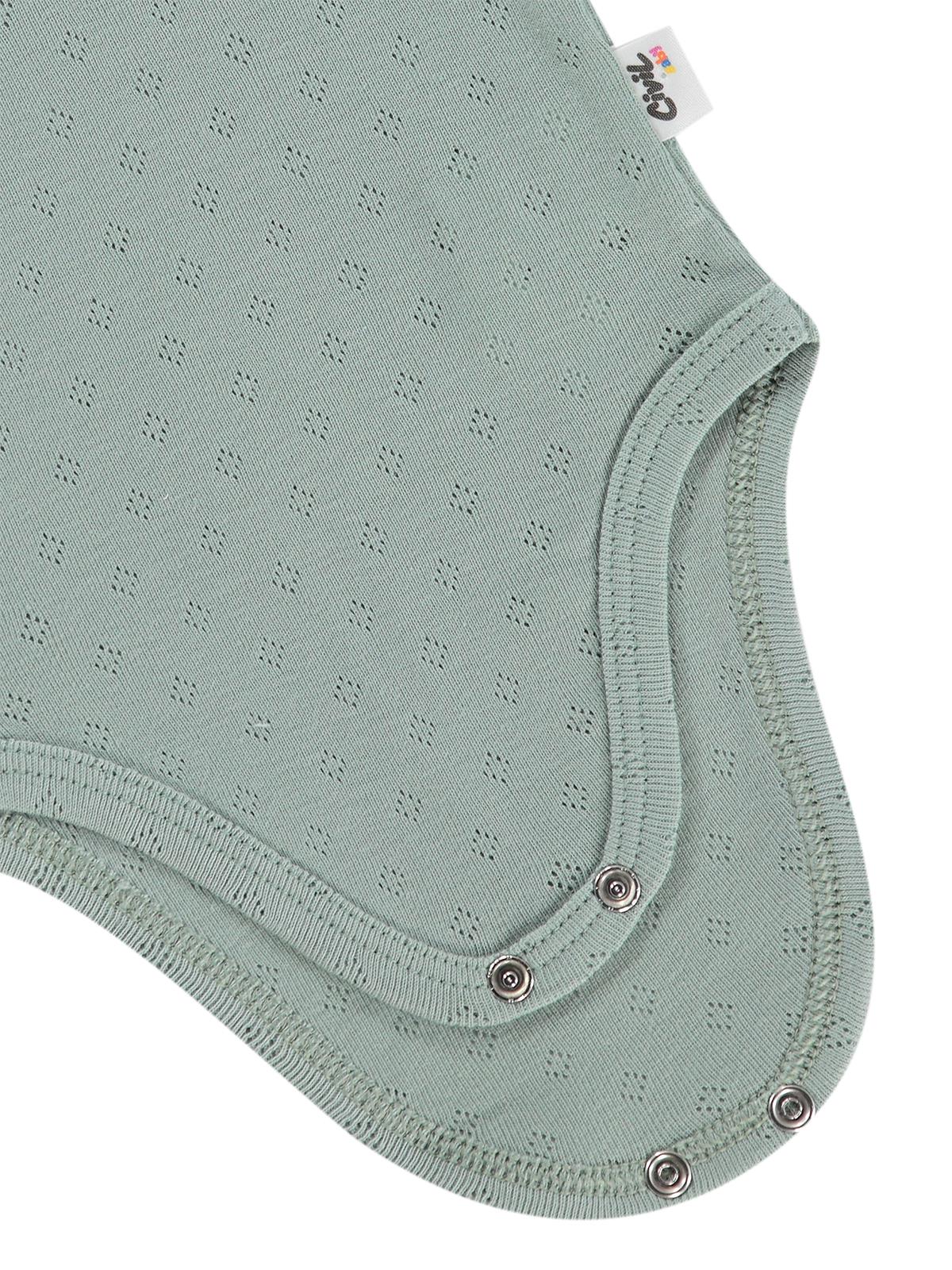 Civil Baby Jakarlı 3-36 Ay Çıtçıtlı Badi - Yeşil