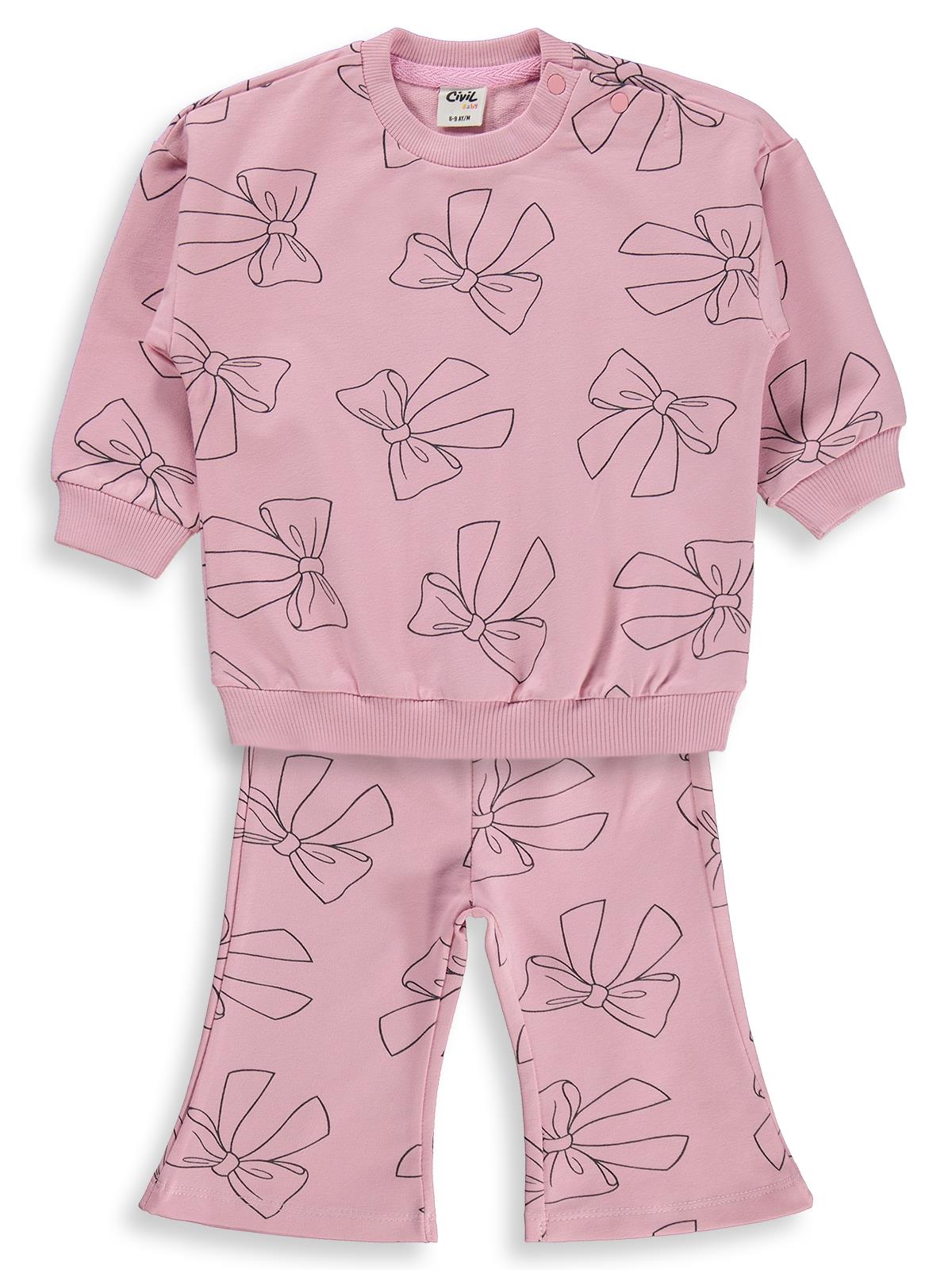 Civil Baby Fiyonk Empirme 6-18 Ay Takım - Pembe