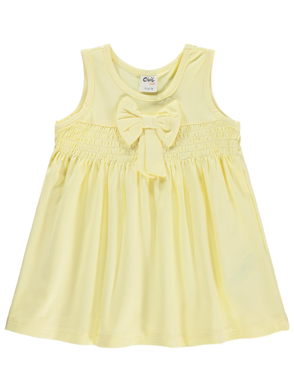 Civil Baby Gipe - Kurdelalı  6-18 Ay Elbise - Sarı