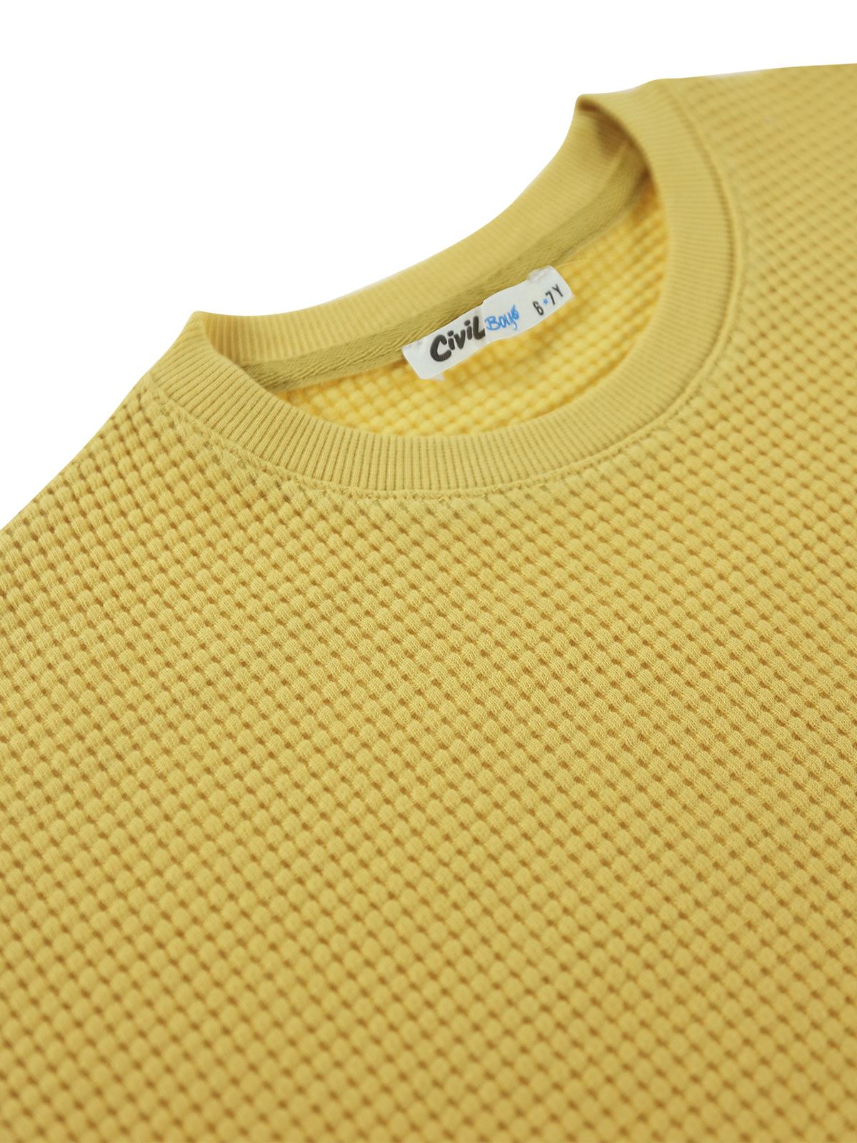 Civil Boys Basic Waffle 10-13 Yaş Tişört - Sarı