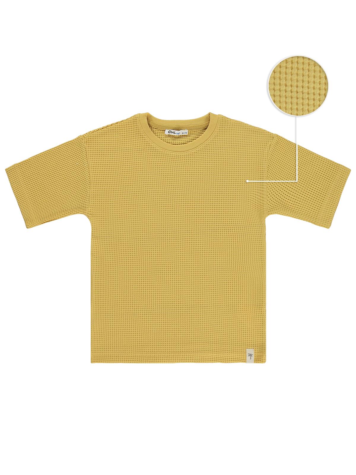 Civil Boys Basic Waffle 6-9 Yaş Tişört - Sarı
