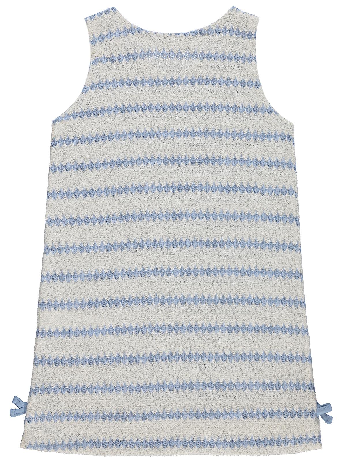 Civil Girls Fiyonklu 6-9 Yaş Elbise - Mavi