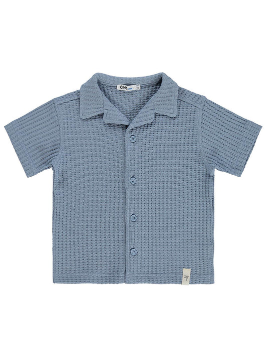 Civil Boys Basic Waffle 2-5 Yaş Gömlek - Mavi