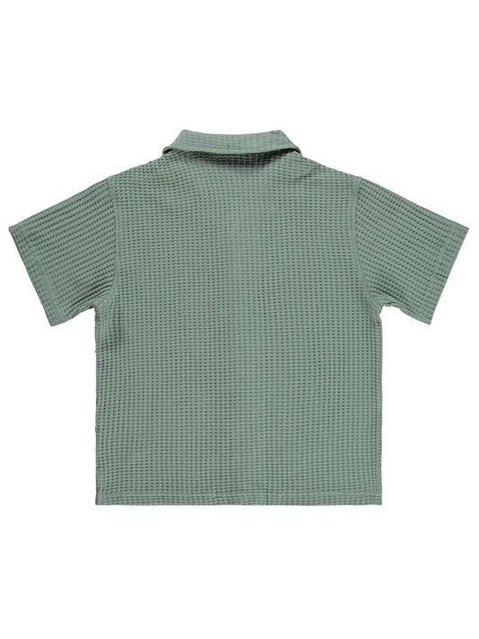 Civil Boys Basic Waffle 10-13 Yaş Gömlek - Yeşil