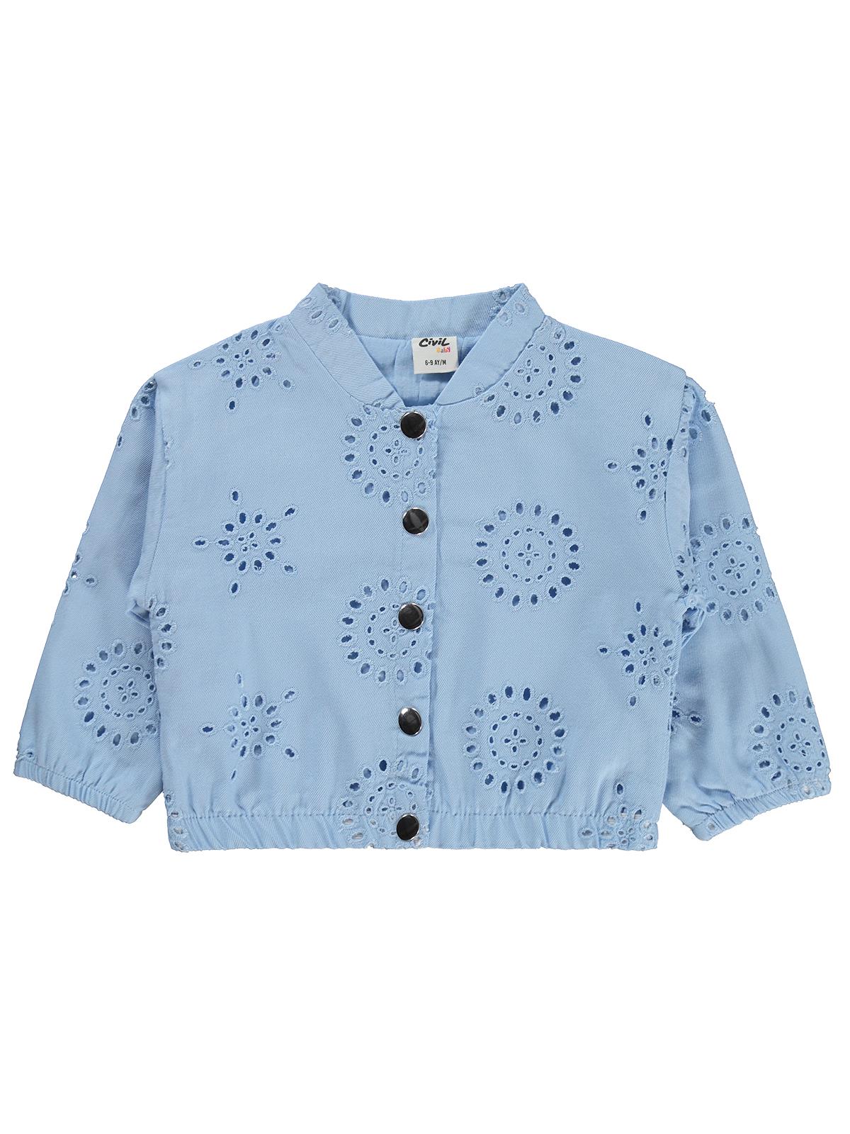 Civil Baby Fistolu Kanvas Oversize 6-18 Ay Ceket - Mavi