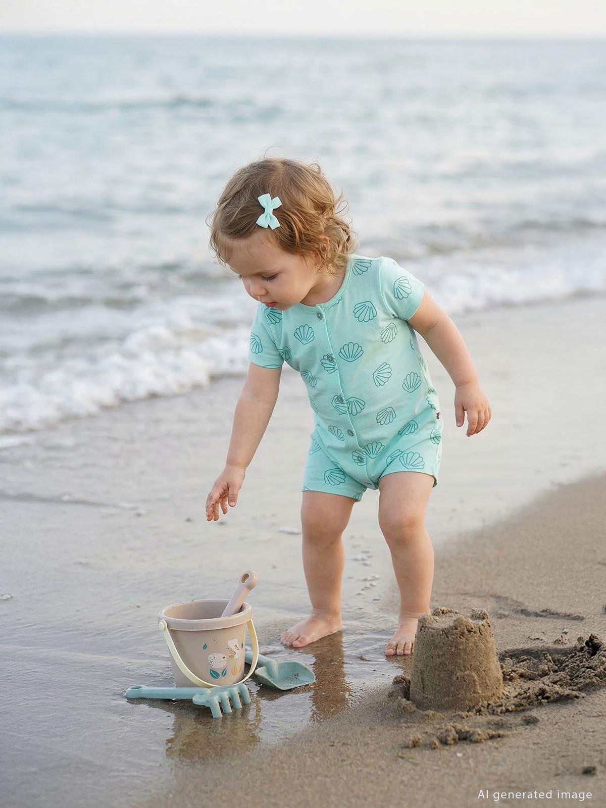 Civil Baby İstiridye Empirme 6-18 Ay Tulum - Yeşil