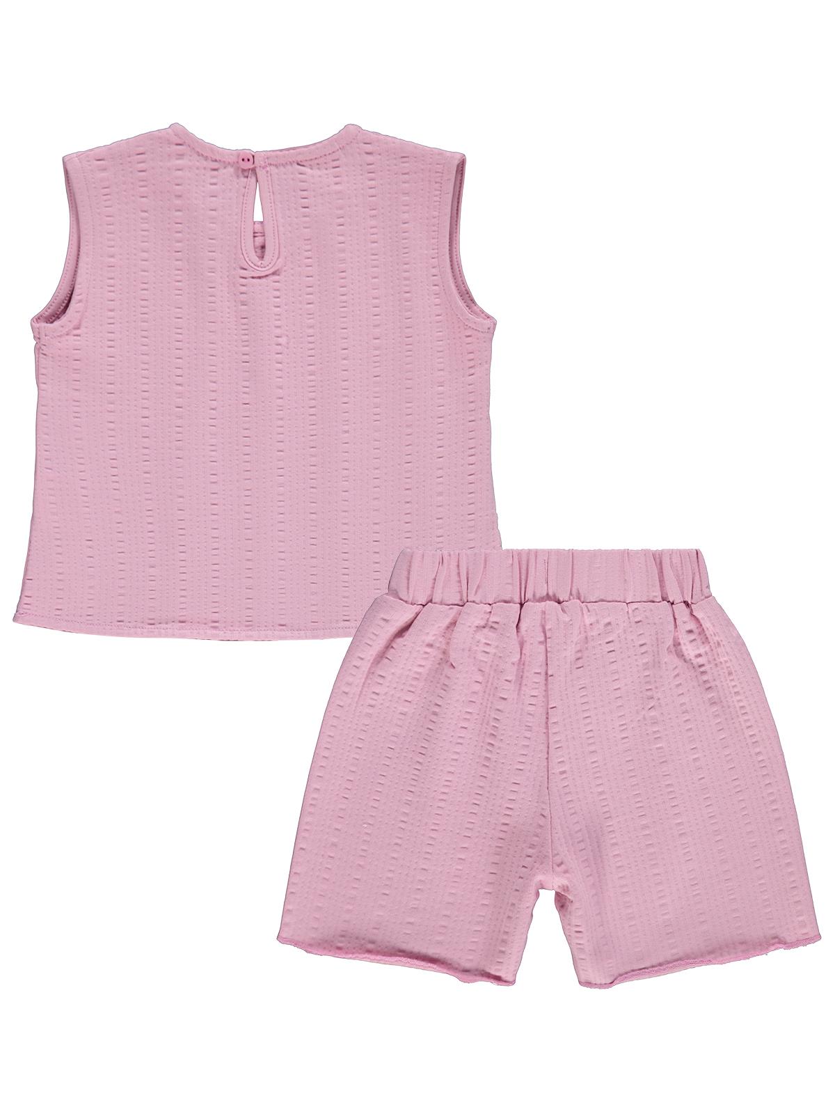 Civil Baby Kurdelalı Şortlu 6-18 Ay Takım - Pembe