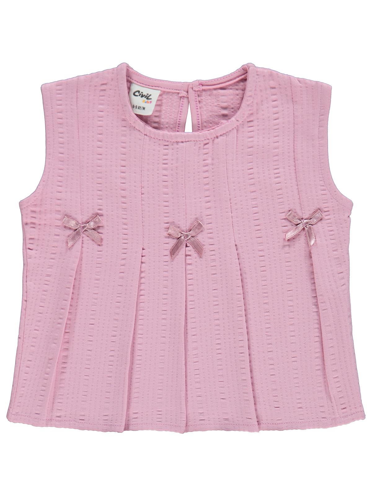 Civil Baby Kurdelalı Şortlu 6-18 Ay Takım - Pembe