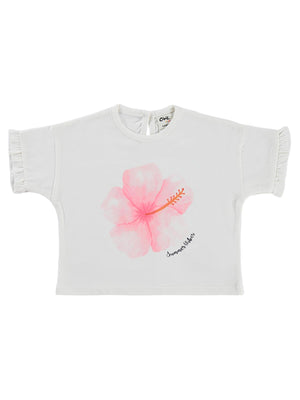 Civil Baby Summer Vibes Çiçek Baskılı 6-18 Ay Tişört - Ekru
