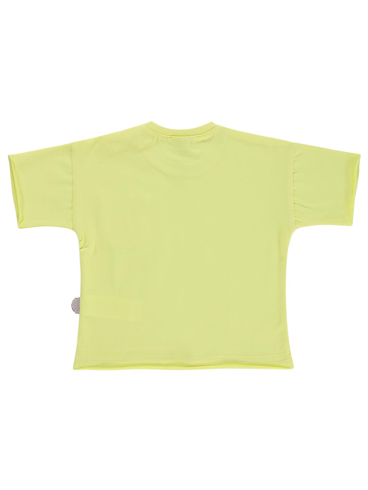 Civil Baby Süs Etiketli Cepli 6-18 Ay Tişört - Sarı