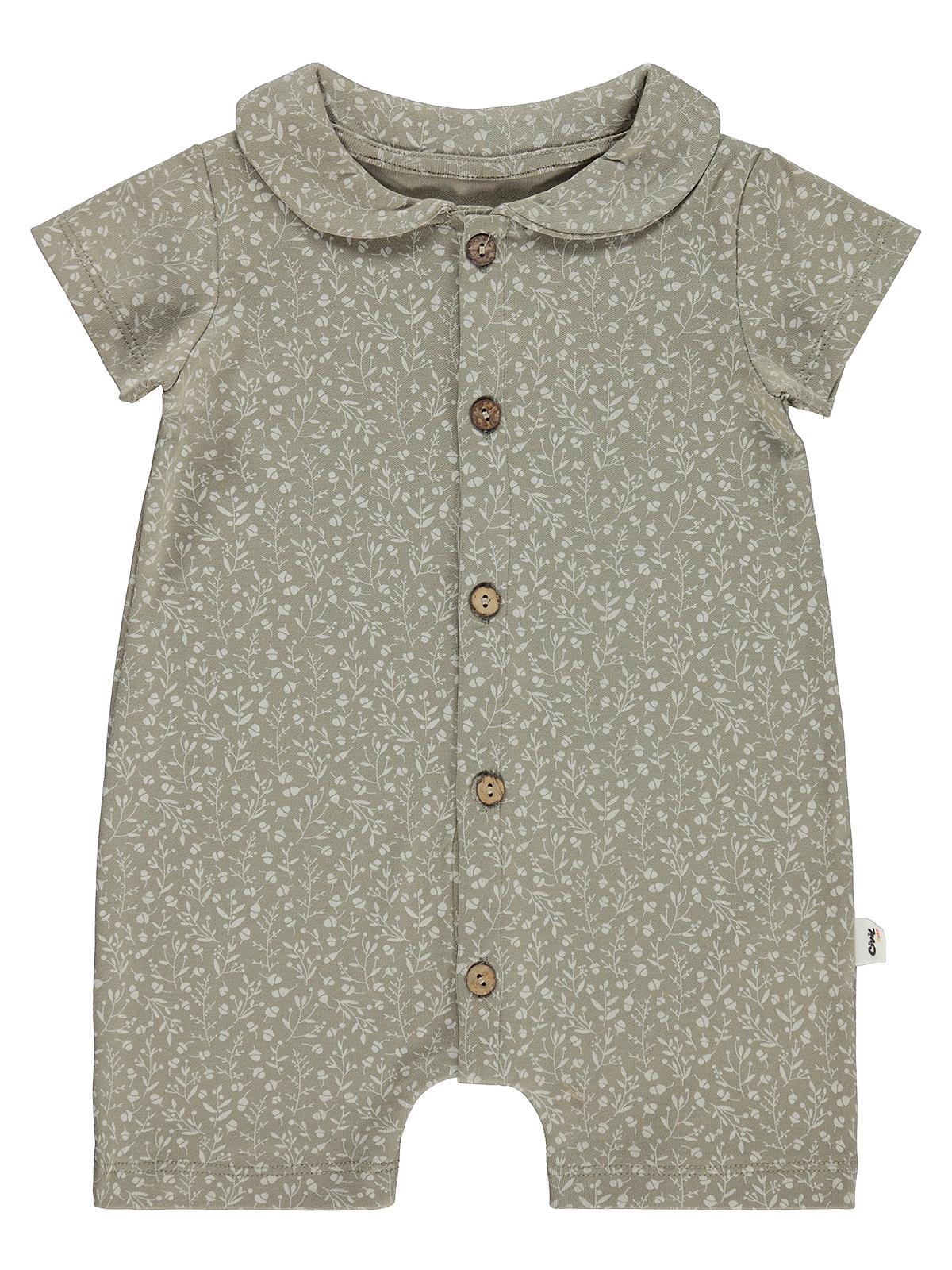 Civil Baby Çiçek Empirme  6-18 Ay Tulum - Bej