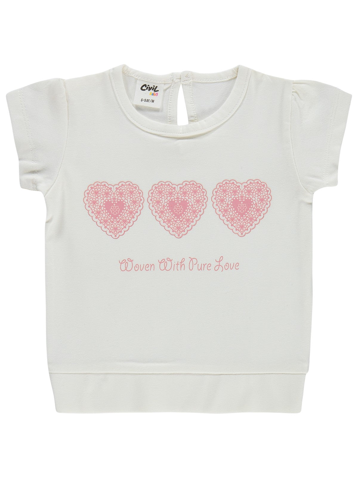 Civil Baby Kalpler Nakışlı 6-18 Ay Takım - Ekru