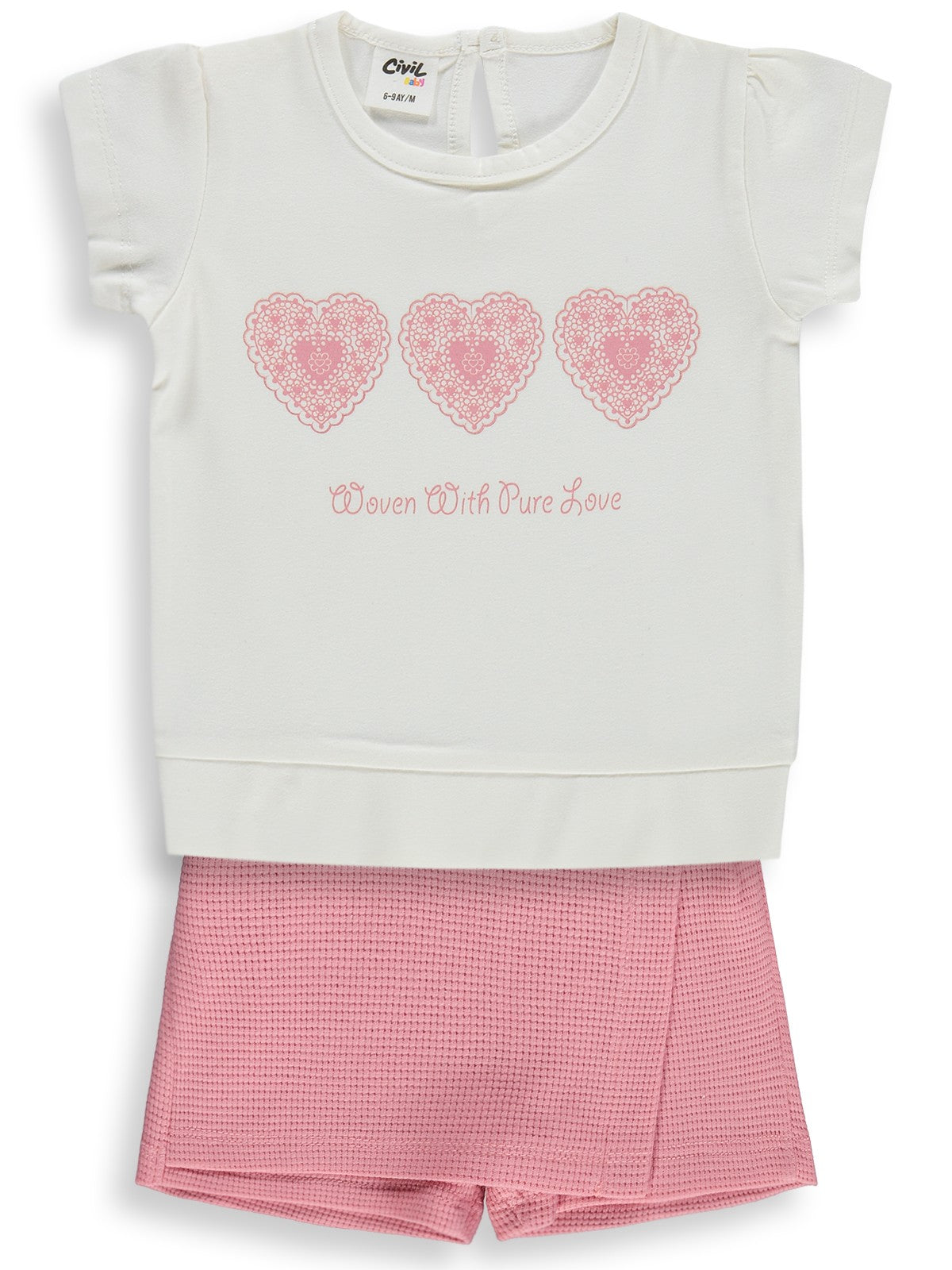 Civil Baby Kalpler Nakışlı 6-18 Ay Takım - Ekru