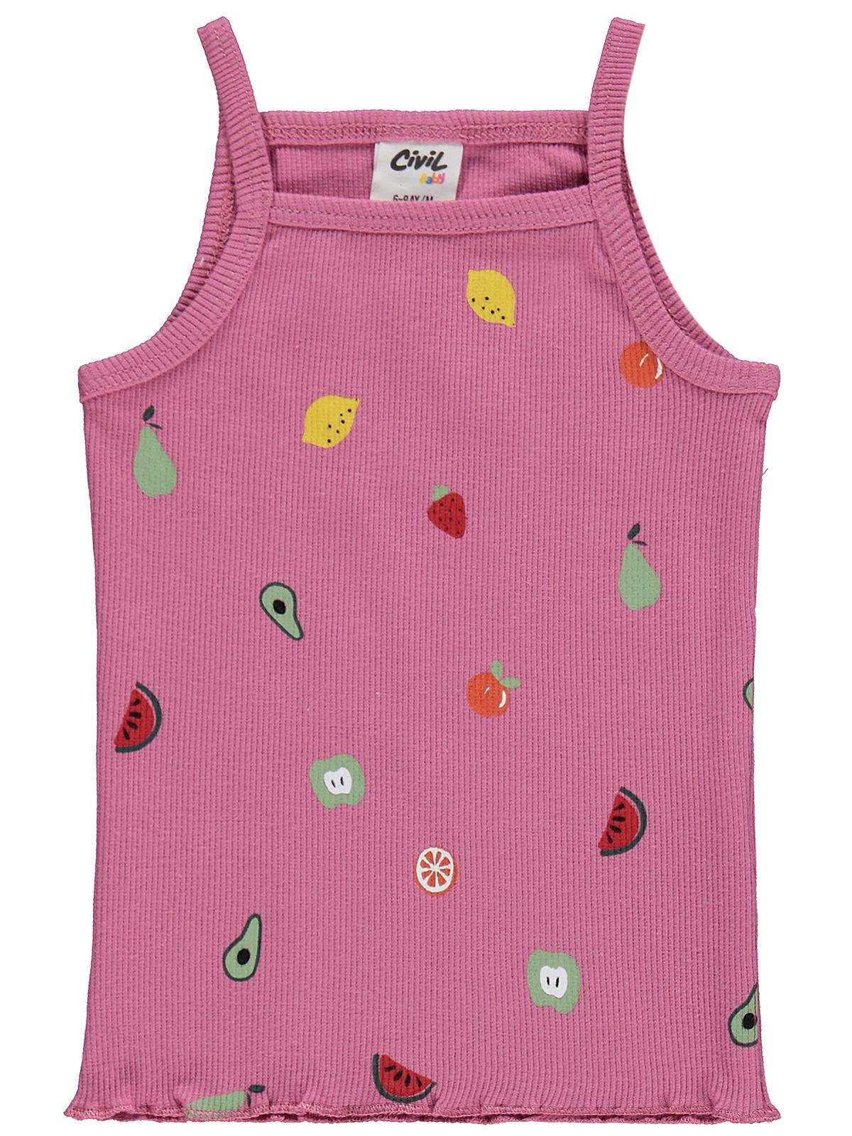 Civil Baby Meyveler Empirme Askılı 6-18 Ay Takım - Pembe