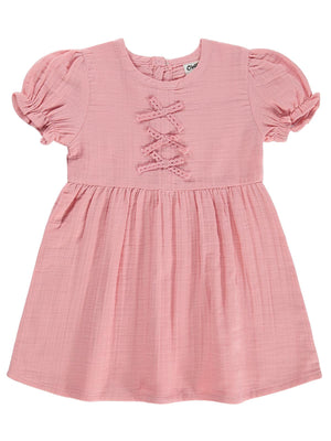 Civil Baby Meyve Düğmeli 6-18 Ay Elbise - Pembe
