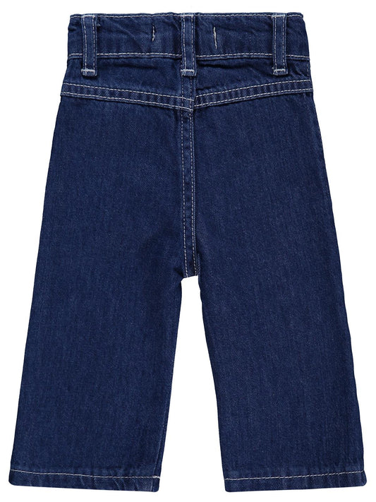 Civil Baby Kız Bebek Kalp Pachli 6-18 Ay Pantolon  - Mavi
