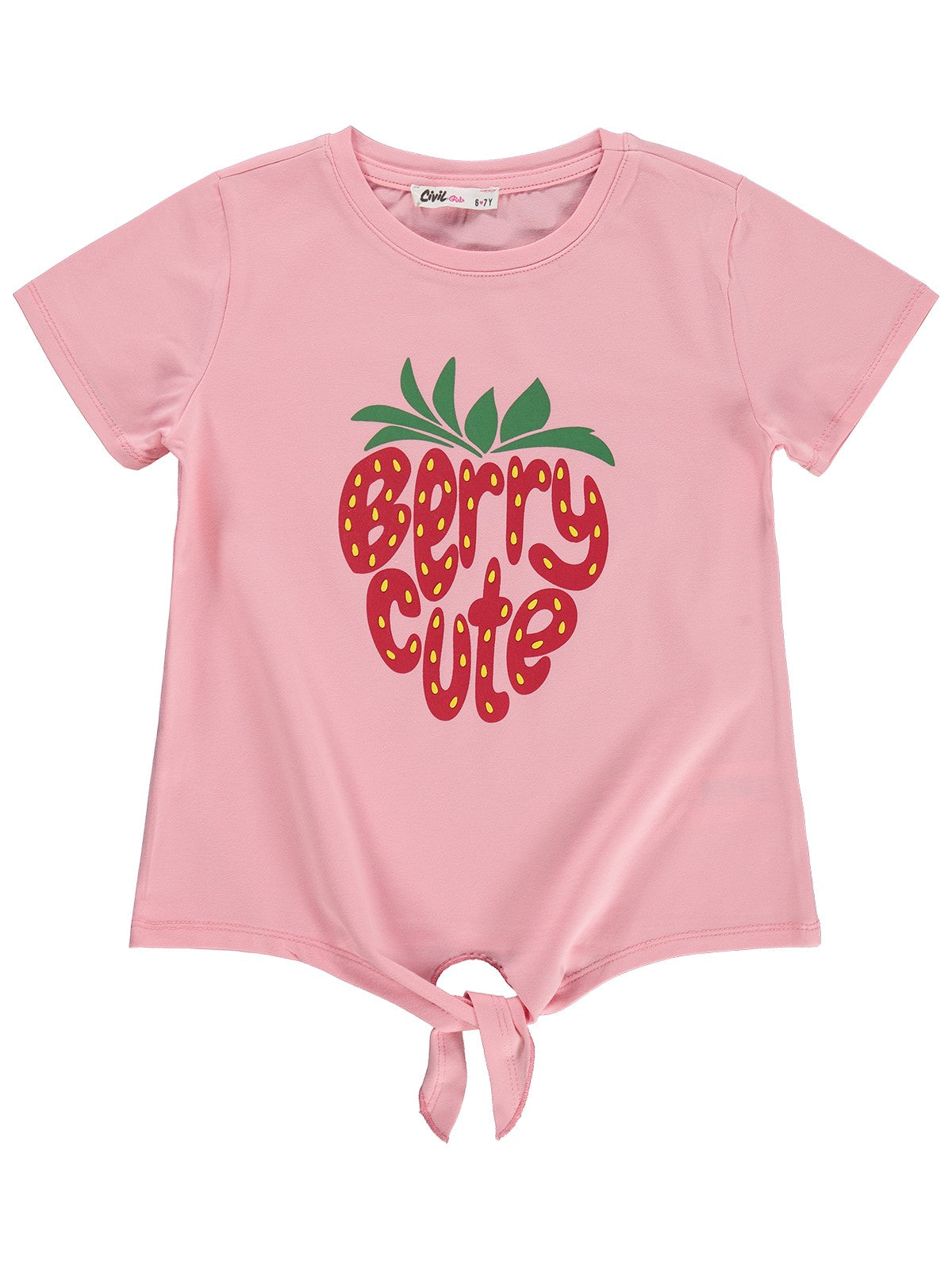 Civil Girls Berry Cute 6-9 Yaş Tişört - Pudra