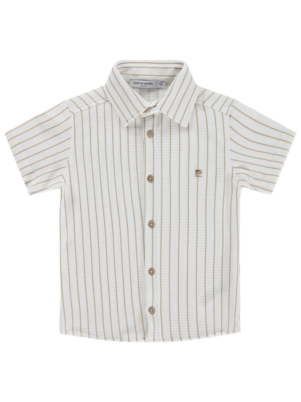 Pierre Cardin Waffle 2-5 Yaş Gömlek - Ekru