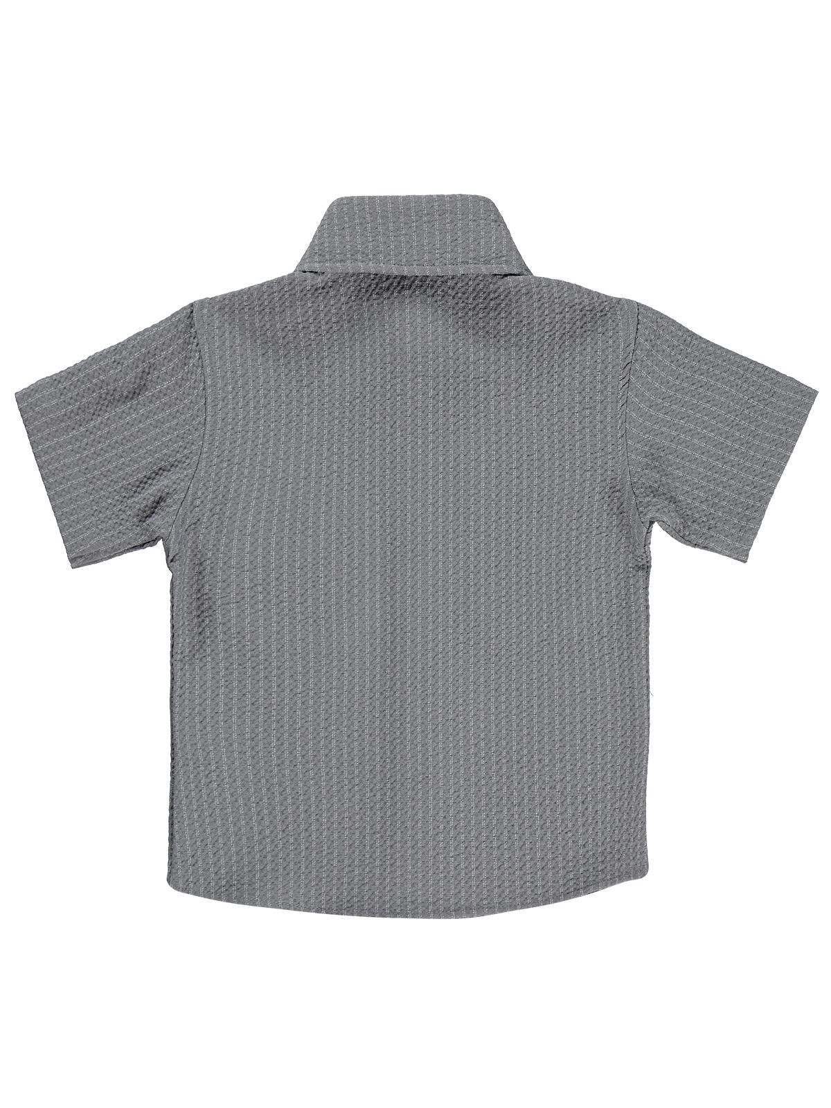 Civil Boys Dokulu 6-9 Yaş Gömlek - Gri
