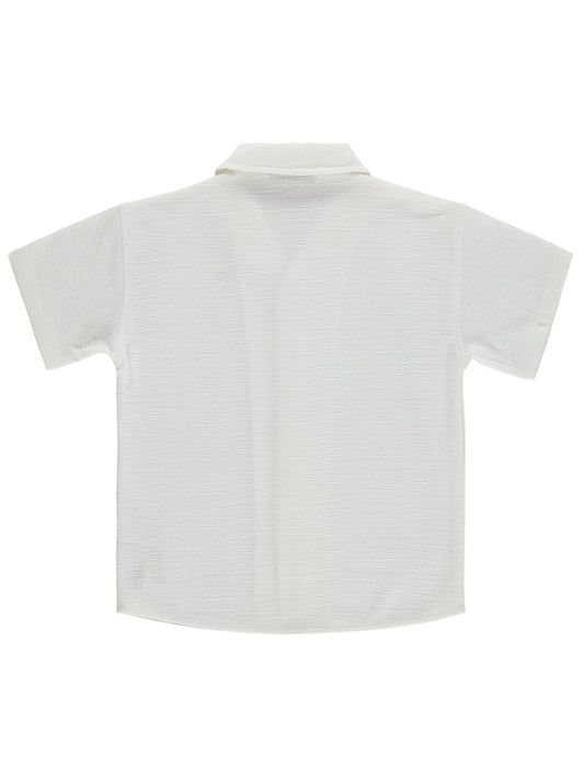 Pierre Cardin Tatil Yaka Basic 6-9 Yaş Gömlek - Beyaz