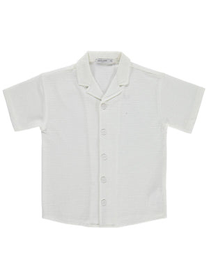 Pierre Cardin Tatil Yaka Basic 6-9 Yaş Gömlek - Beyaz