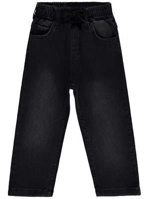 Civil Boys Beli Lastikli Jogger 2-5 Yaş Pantolon Kot - Siyah