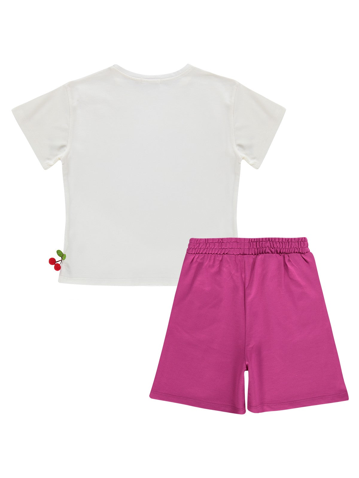 Civil Girls Cherry Bomb Baskılı 6-9 Yaş Takım - Ekru