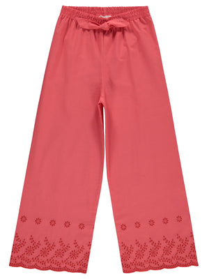 Civil Girls Beli Kemerli 10-13 Yaş Pantolon - Kırmızı