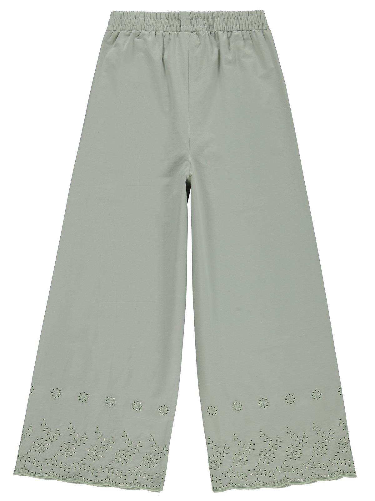 Civil Girls Beli Kemerli 10-13 Yaş Pantolon - Yeşil