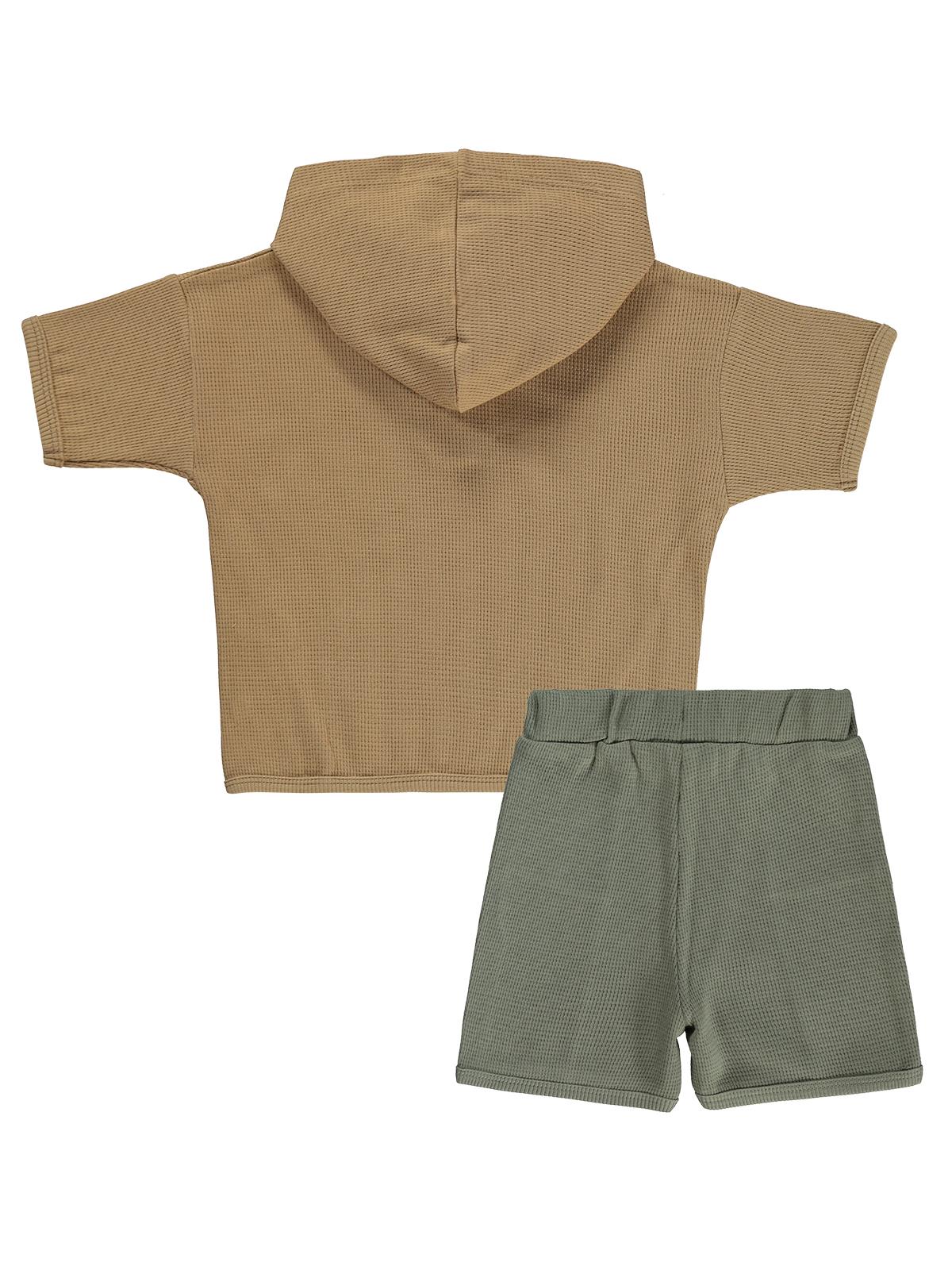 Civil Baby Kapüşonlu 6-18 Ay Takım - Kahverengi