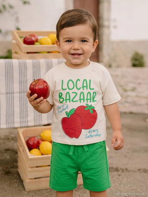 Civil Baby Local Bazaar Baskılı 6-18 Ay Takım - Ekru