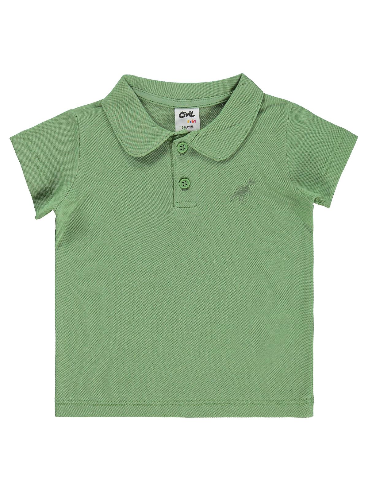 Civil Baby Dinozor Nakışlı 6-18 Ay Tişört - Haki