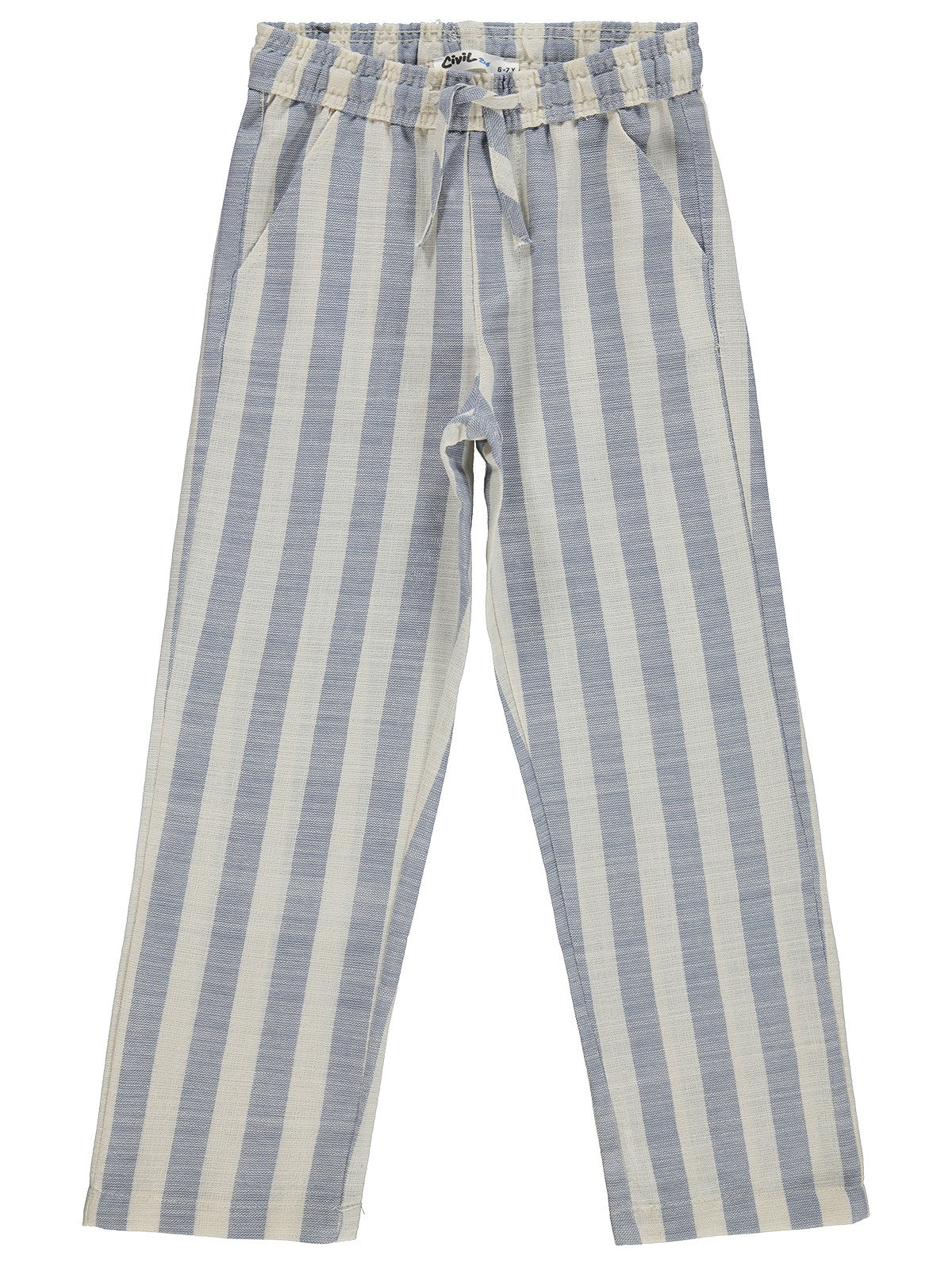 Civil Boys Kendinden Çizgili 6-9 Yaş Pantolon - Mavi