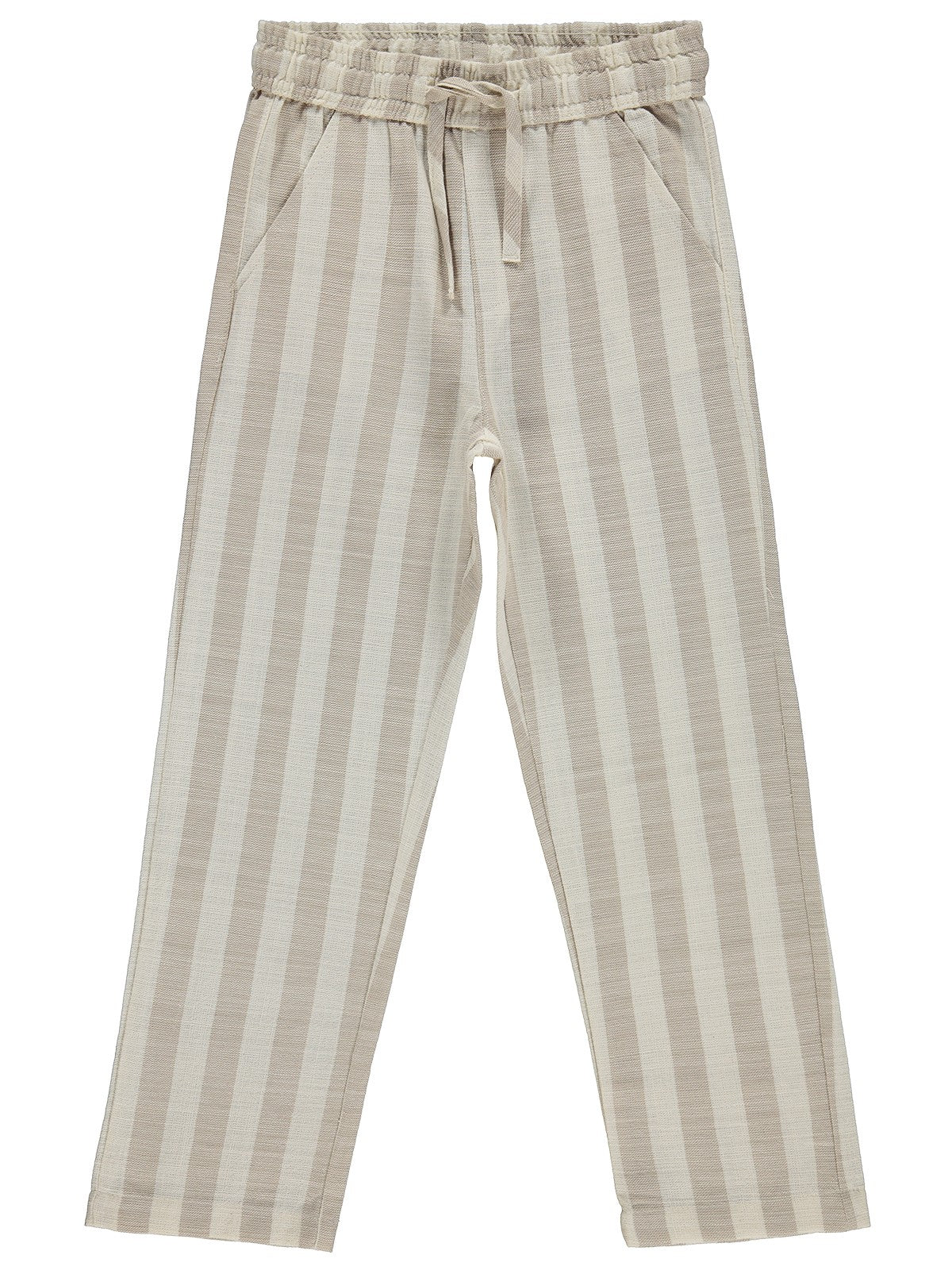 Civil Boys Kendinden Çizgili 6-9 Yaş Pantolon - Kahve