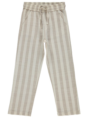 Civil Boys Kendinden Çizgili 6-9 Yaş Pantolon - Kahve