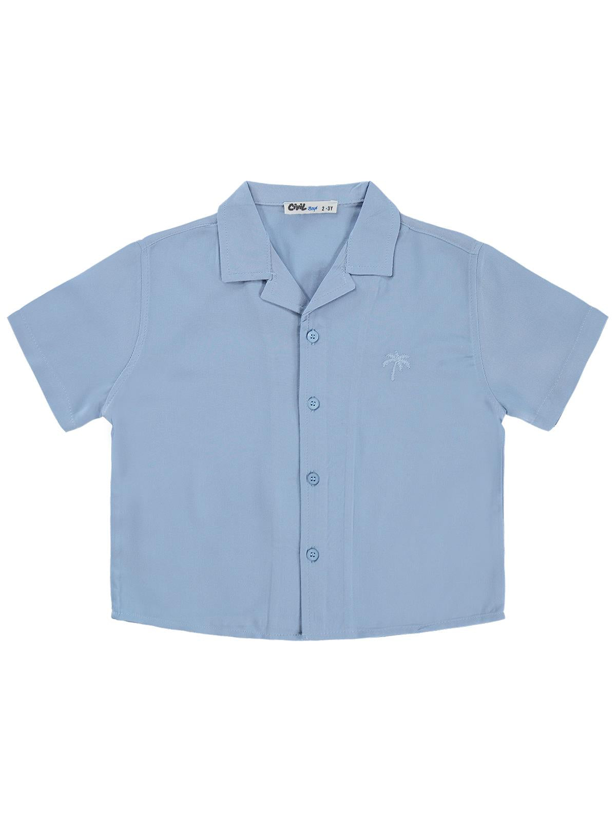 Civil Boys Basic Tatil Yaka 2-5 Yaş Gömlek - Mavi