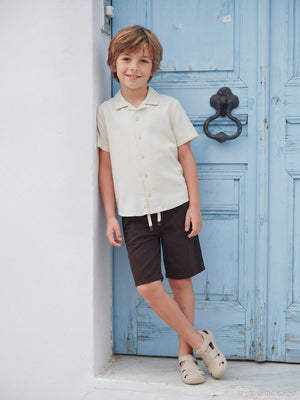 Civil Boys Basic Tatil Yaka 6-9 Yaş Gömlek - Bej
