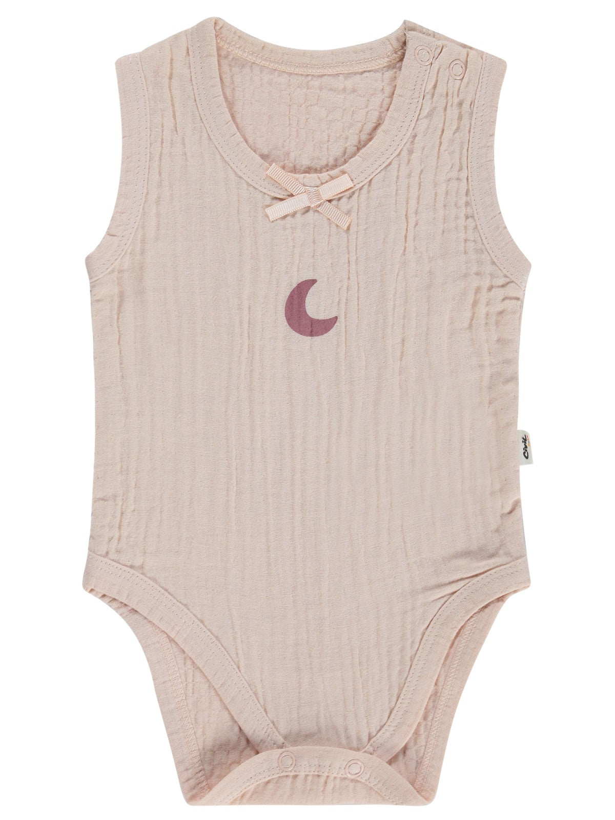 Civil Baby Hilal Baskılı 1-36 Ay Çıtçıtlı Badi - Pembe